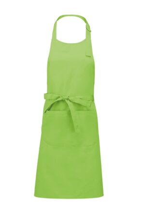 Katoenen schort met zak Lime